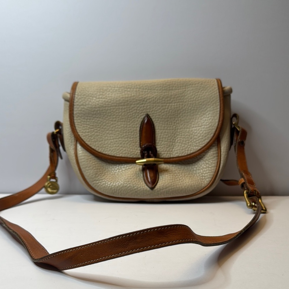 Dooney & Bourke Beige Leather Crossbody Bag